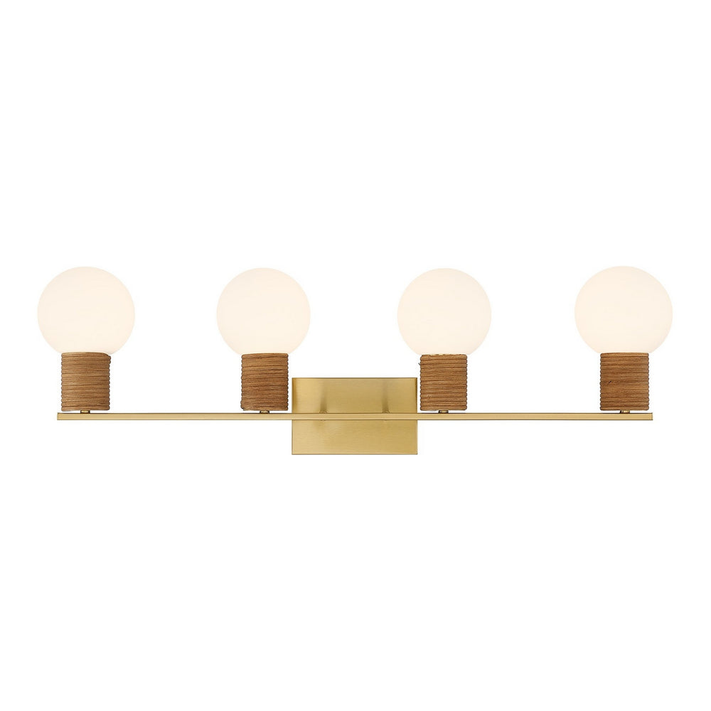 Savoy House - Four Light Bathroom Vanity - Jarrell - Warm Brass- Union Lighting Luminaires Decor