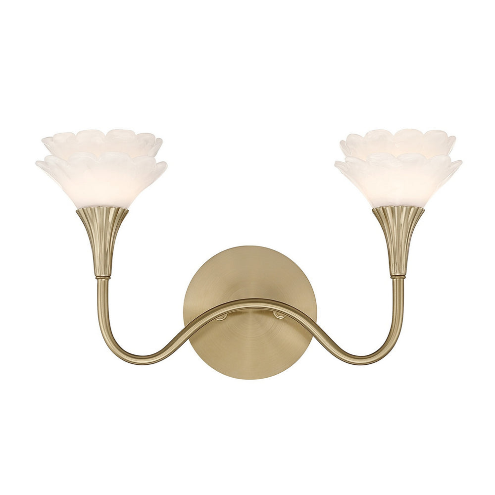 Savoy House - Two Light Bathroom Vanity - Florena - Noble Brass- Union Lighting Luminaires Decor