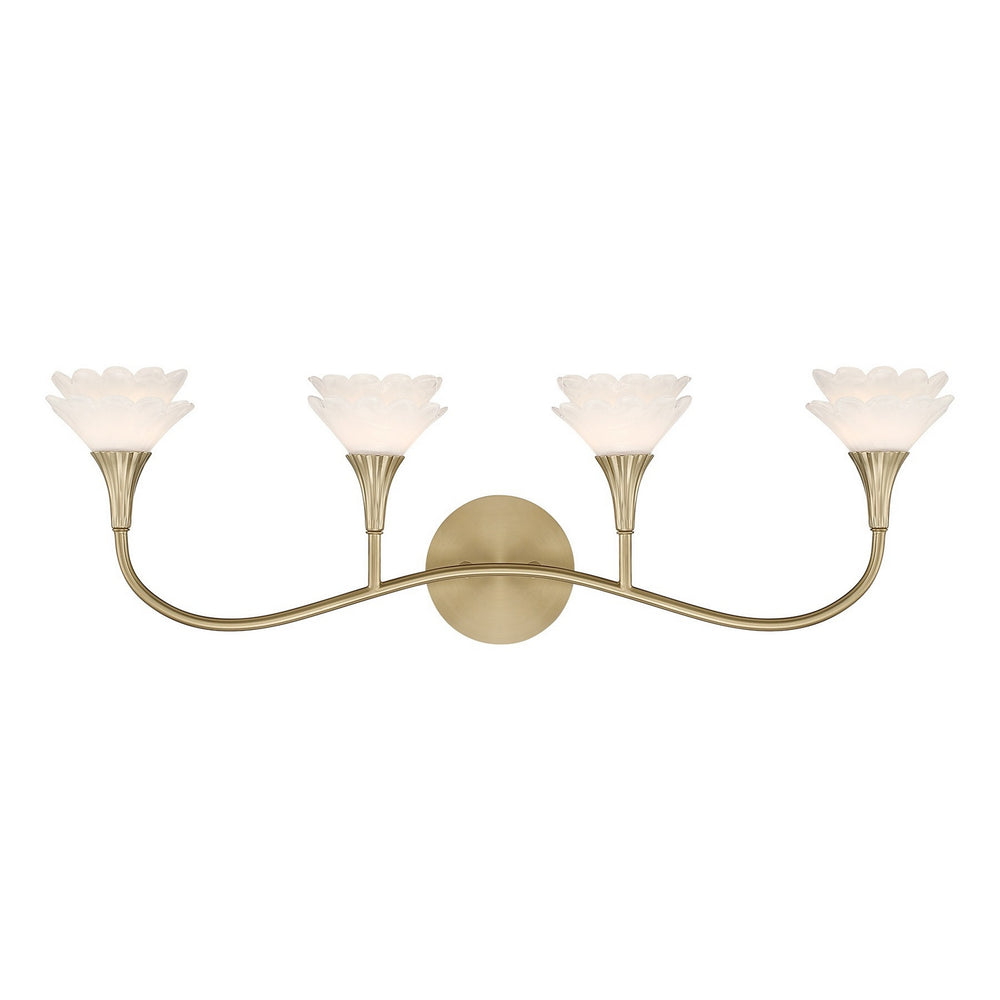 Savoy House - Four Light Bathroom Vanity - Florena - Noble Brass- Union Lighting Luminaires Decor