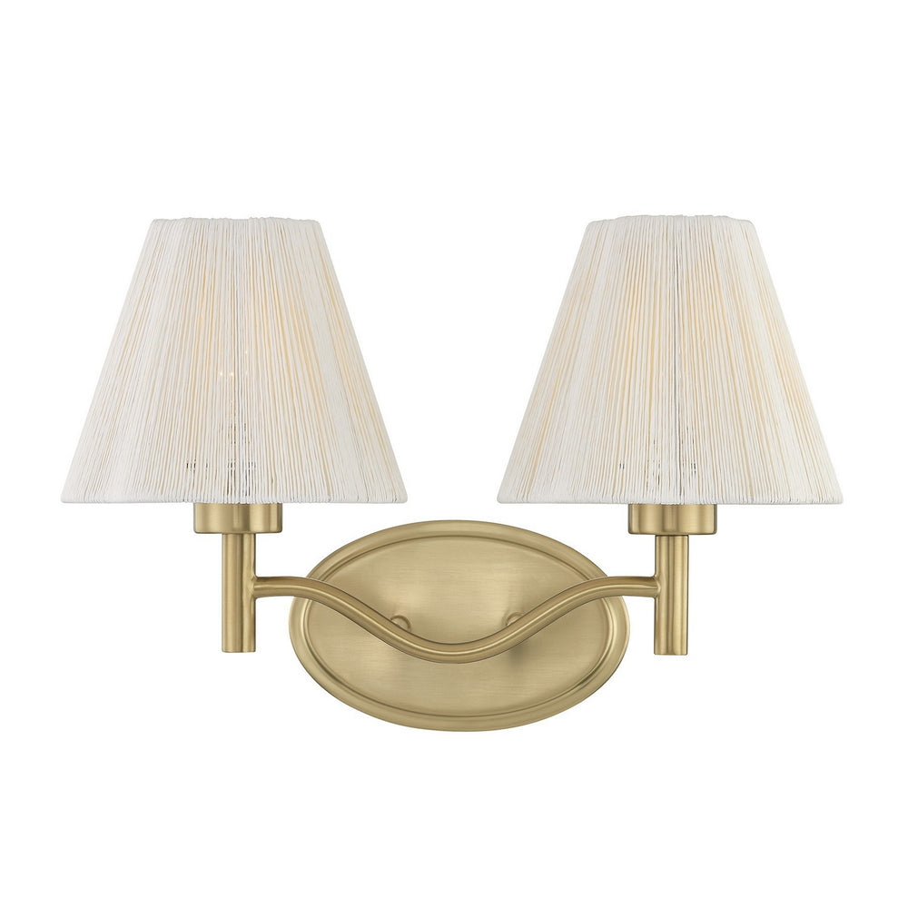 Savoy House - Two Light Bathroom Vanity - Rosa - Noble Brass- Union Lighting Luminaires Decor