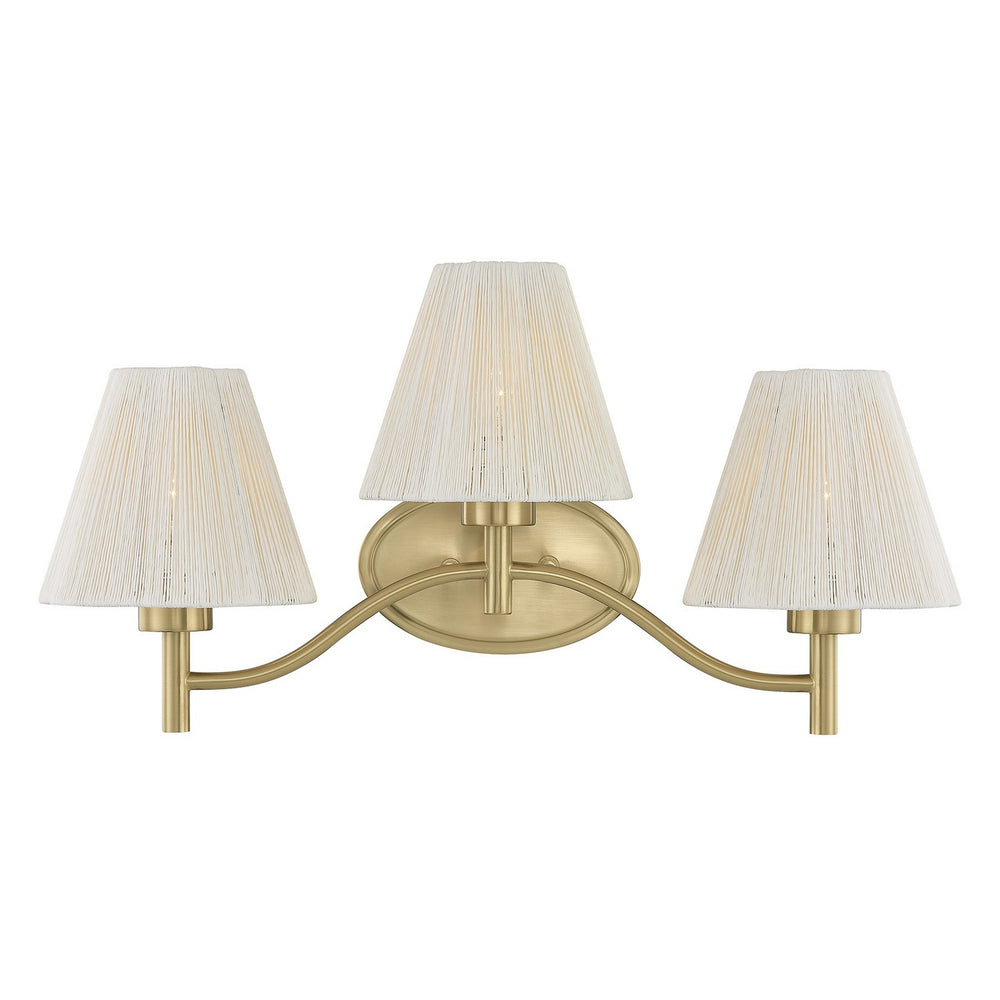 Savoy House - Three Light Bathroom Vanity - Rosa - Noble Brass- Union Lighting Luminaires Decor