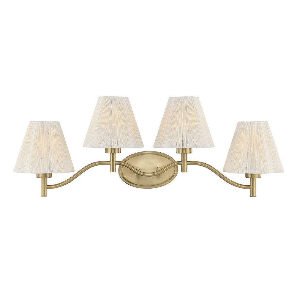 Savoy House - Four Light Bathroom Vanity - Rosa - Noble Brass- Union Lighting Luminaires Decor