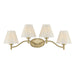 Savoy House - Four Light Bathroom Vanity - Rosa - Noble Brass- Union Lighting Luminaires Decor