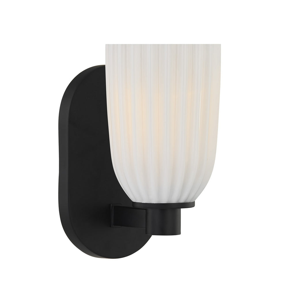 Savoy House - One Light Wall Sconce - Baldwin - Matte Black- Union Lighting Luminaires Decor