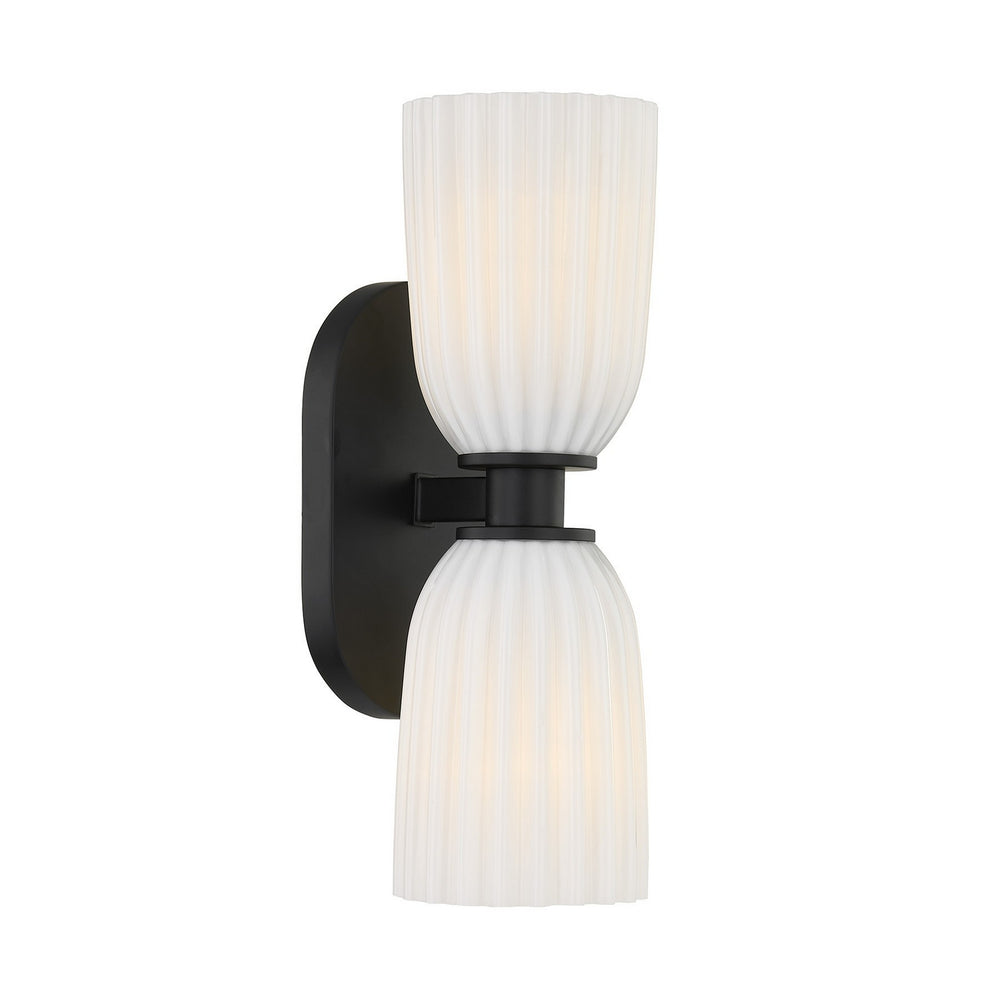 Savoy House - Two Light Wall Sconce - Baldwin - Matte Black- Union Lighting Luminaires Decor