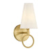 Savoy House - One Light Wall Sconce - Wilkes - Warm Brass- Union Lighting Luminaires Decor