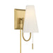 Savoy House - One Light Wall Sconce - Wilkes - Warm Brass- Union Lighting Luminaires Decor