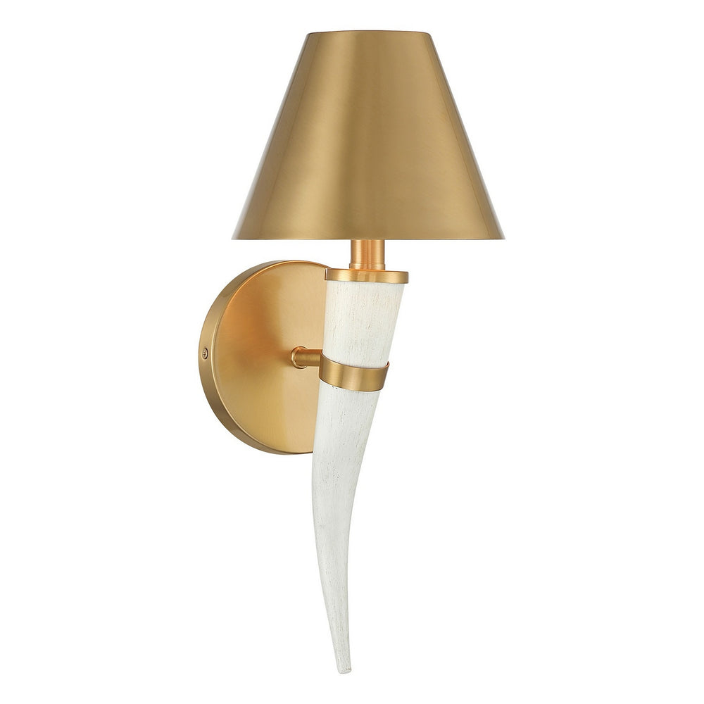 Savoy House - One Light Wall Sconce - Hearne - Warm Brass- Union Lighting Luminaires Decor