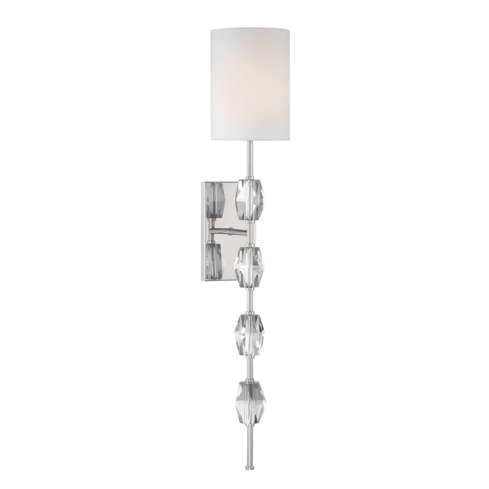 Savoy House - One Light Wall Sconce - Sebring - Polished Nickel- Union Lighting Luminaires Decor