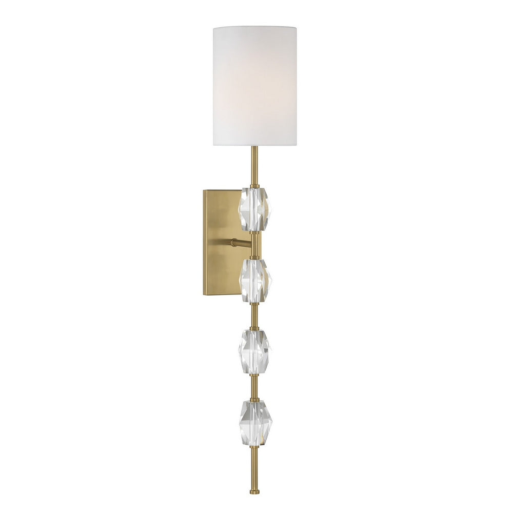 Savoy House - One Light Wall Sconce - Sebring - Warm Brass- Union Lighting Luminaires Decor