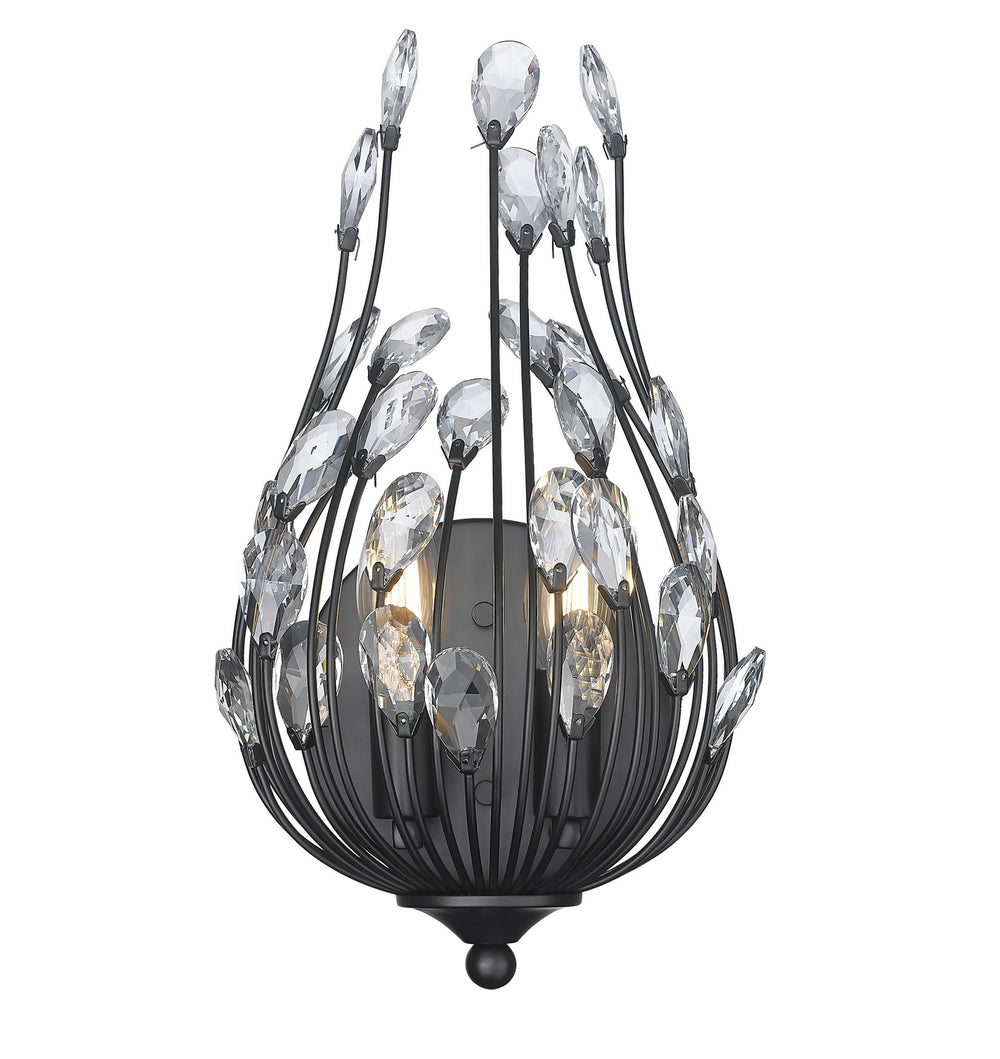 Z-Lite Canada - Two Light Wall Sconce - Gabriella - Matte Black- Union Lighting Luminaires Decor