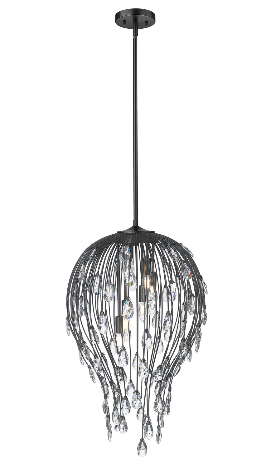 Z-Lite Canada - Six Light Pendant - Gabriella - Matte Black- Union Lighting Luminaires Decor