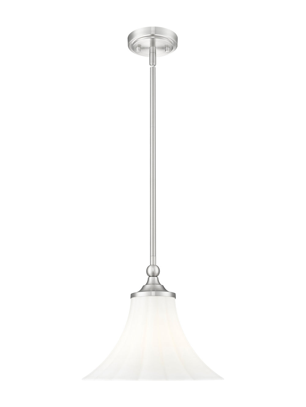 Z-Lite Canada - One Light Pendant - Fleur - Brushed Nickel- Union Lighting Luminaires Decor