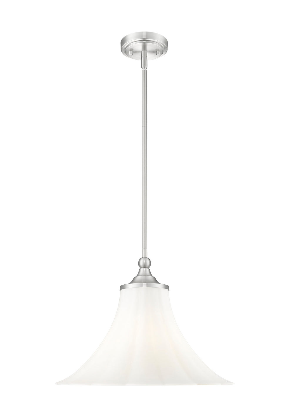 Z-Lite Canada - One Light Pendant - Fleur - Brushed Nickel- Union Lighting Luminaires Decor