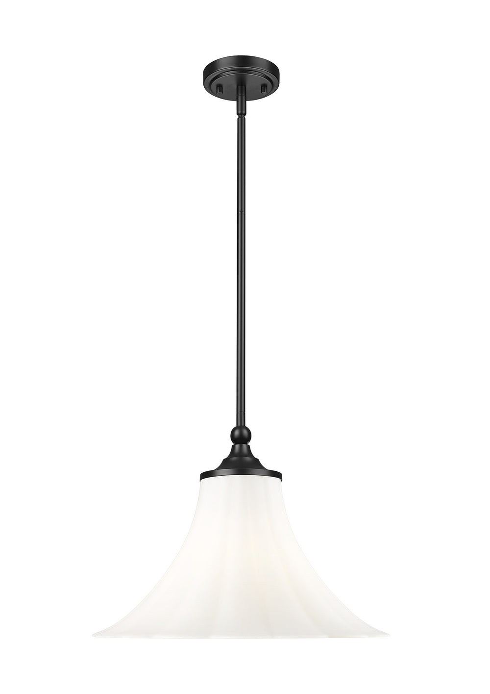 Z-Lite Canada - One Light Pendant - Fleur - Matte Black- Union Lighting Luminaires Decor