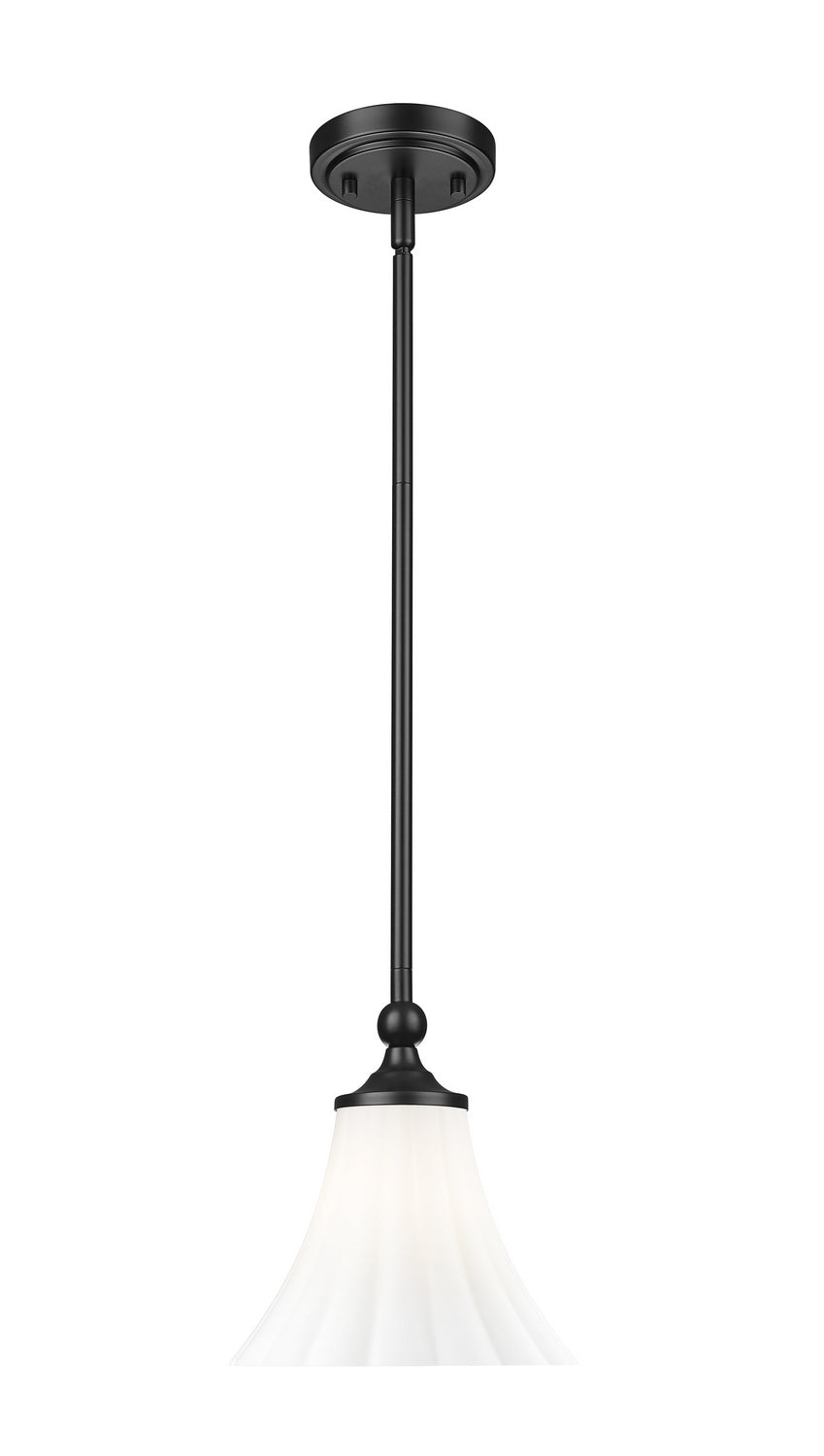 Z-Lite Canada - One Light Pendant - Fleur - Matte Black- Union Lighting Luminaires Decor