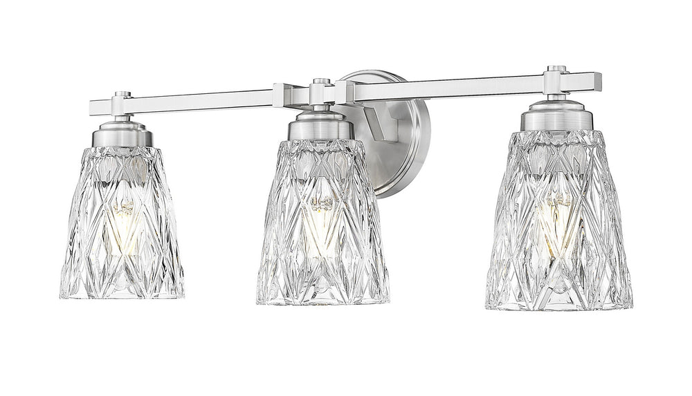 Z-Lite Canada - Three Light Vanity - Andree - Brushed Nickel- Union Lighting Luminaires Decor
