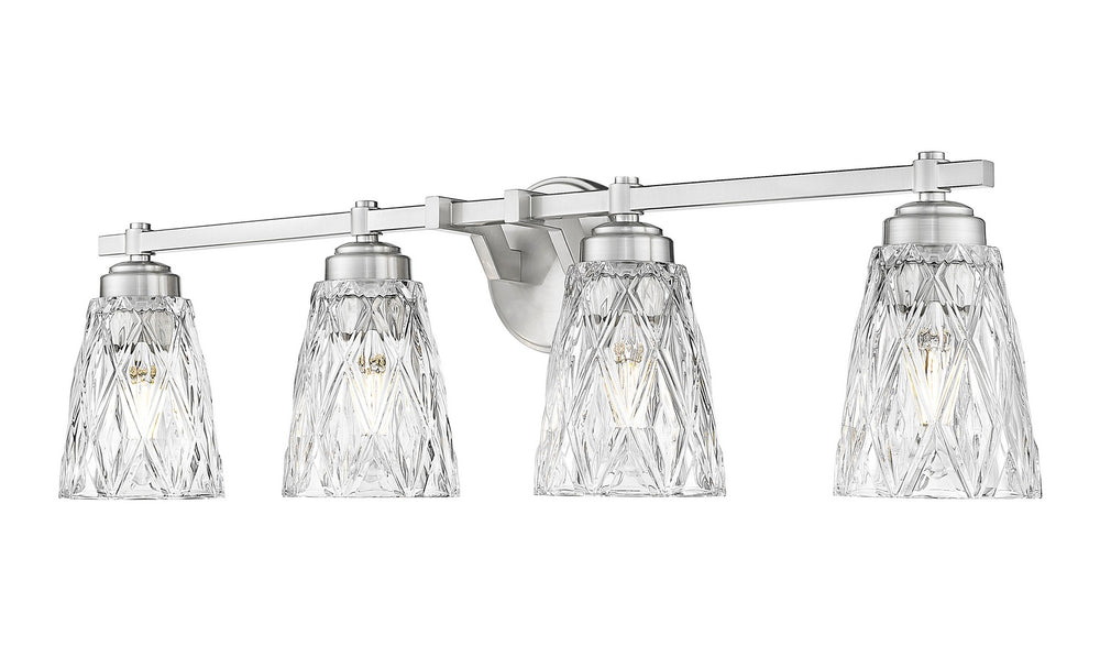 Z-Lite Canada - Four Light Vanity - Andree - Brushed Nickel- Union Lighting Luminaires Decor