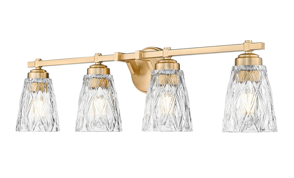 Z-Lite Canada - Four Light Vanity - Andree - Modern Gold- Union Lighting Luminaires Decor