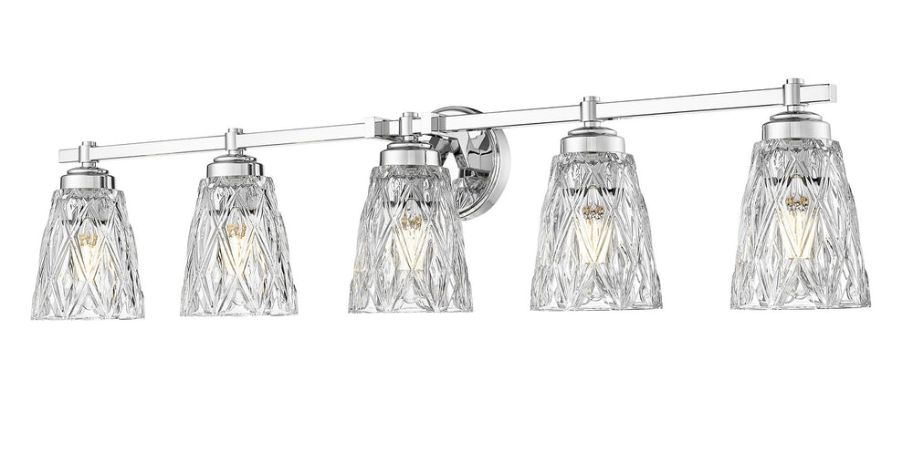 Z-Lite Canada - Five Light Vanity - Andree - Chrome- Union Lighting Luminaires Decor
