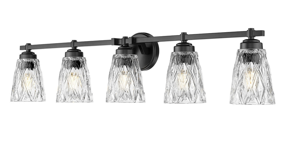 Z-Lite Canada - Five Light Vanity - Andree - Matte Black- Union Lighting Luminaires Decor