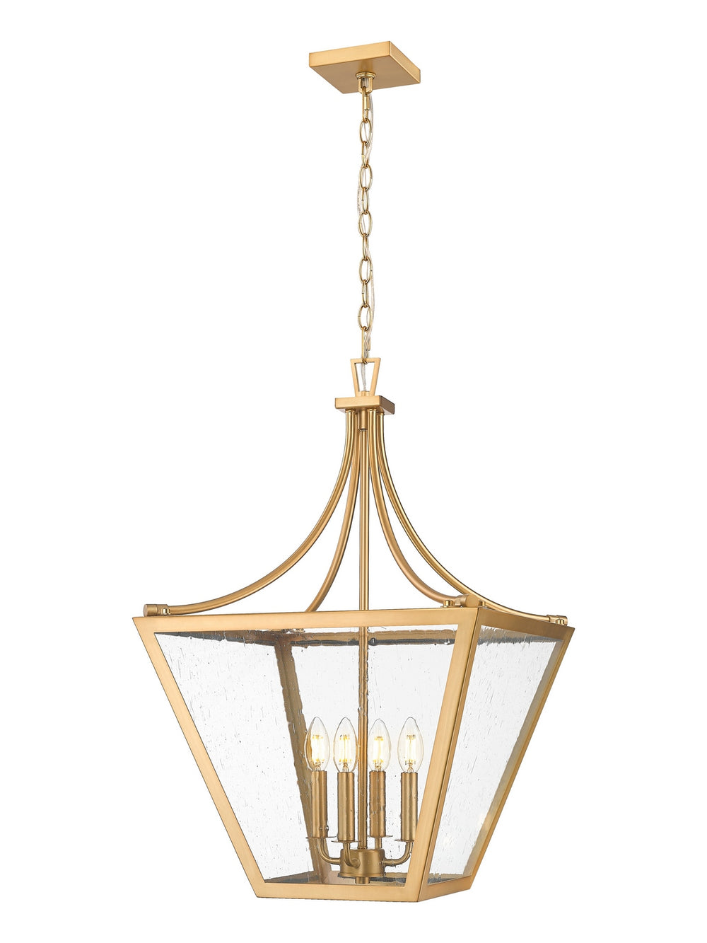 Z-Lite Canada - Four Light Chandelier - Montalcino - Rubbed Brass- Union Lighting Luminaires Decor
