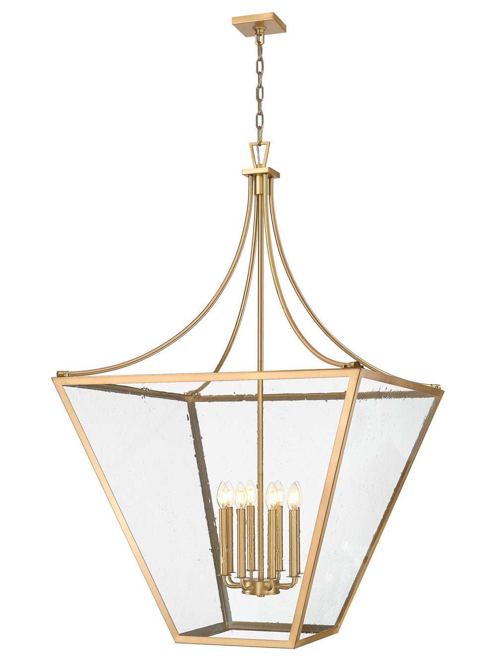 Z-Lite Canada - Eight Light Chandelier - Montalcino - Rubbed Brass- Union Lighting Luminaires Decor
