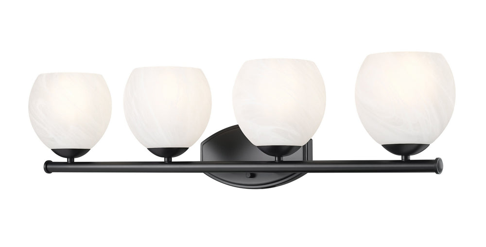 Z-Lite Canada - Four Light Vanity - Colette - Matte Black- Union Lighting Luminaires Decor