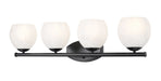 Z-Lite Canada - Four Light Vanity - Colette - Matte Black- Union Lighting Luminaires Decor