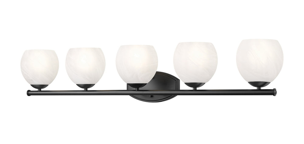 Z-Lite Canada - Five Light Vanity - Colette - Matte Black- Union Lighting Luminaires Decor