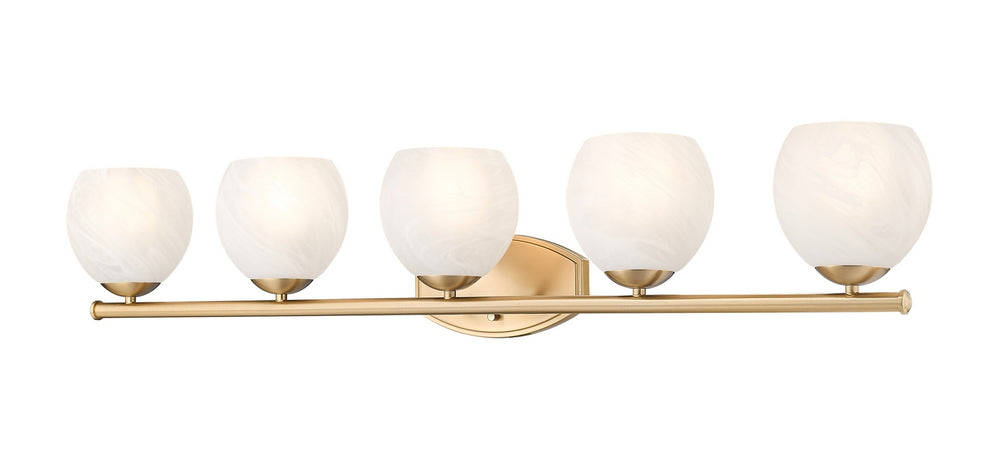 Z-Lite Canada - Five Light Vanity - Colette - Modern Gold- Union Lighting Luminaires Decor