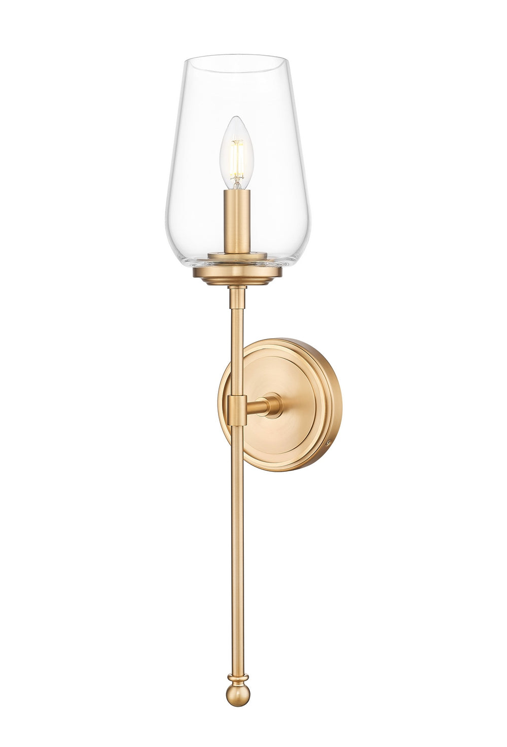 Z-Lite Canada - One Light Wall Sconce - Dominique - Modern Gold- Union Lighting Luminaires Decor