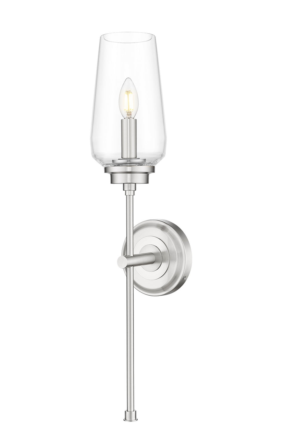 Z-Lite Canada - One Light Wall Sconce - Clara - Brushed Nickel- Union Lighting Luminaires Decor