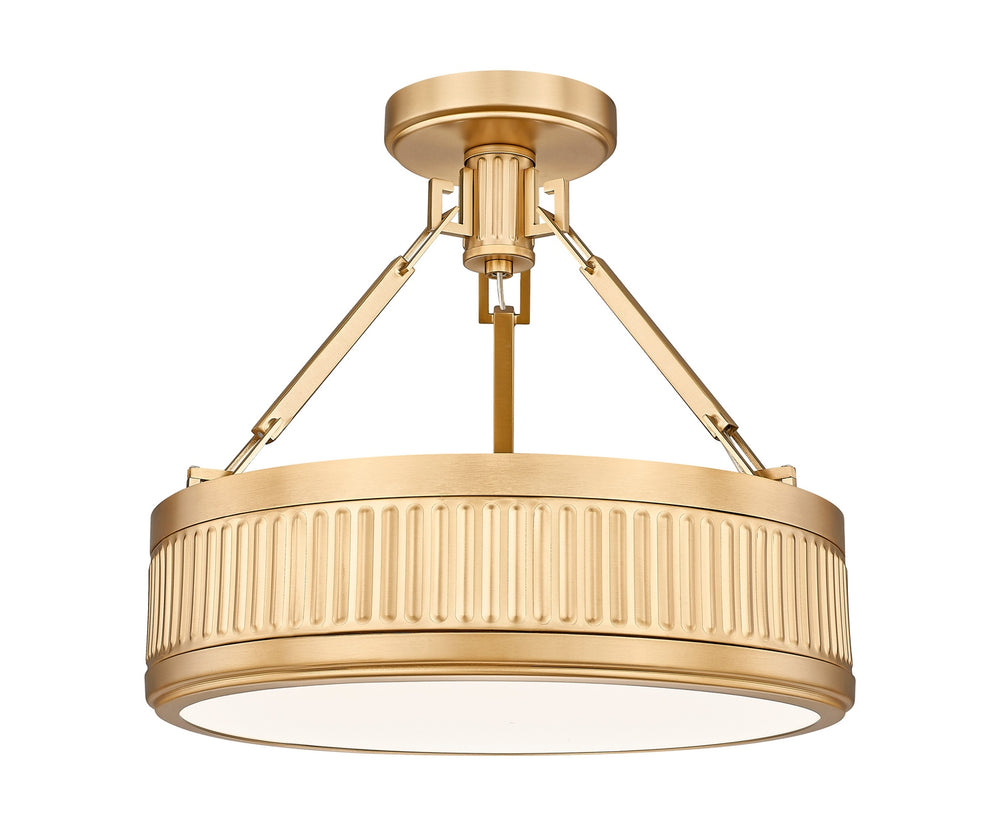Z-Lite Canada - LED Semi Flush Mount - Quinn - Modern Gold- Union Lighting Luminaires Decor