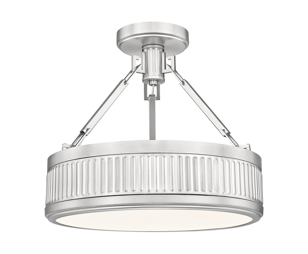 Z-Lite Canada - LED Semi Flush Mount - Quinn - Satin Nickel- Union Lighting Luminaires Decor