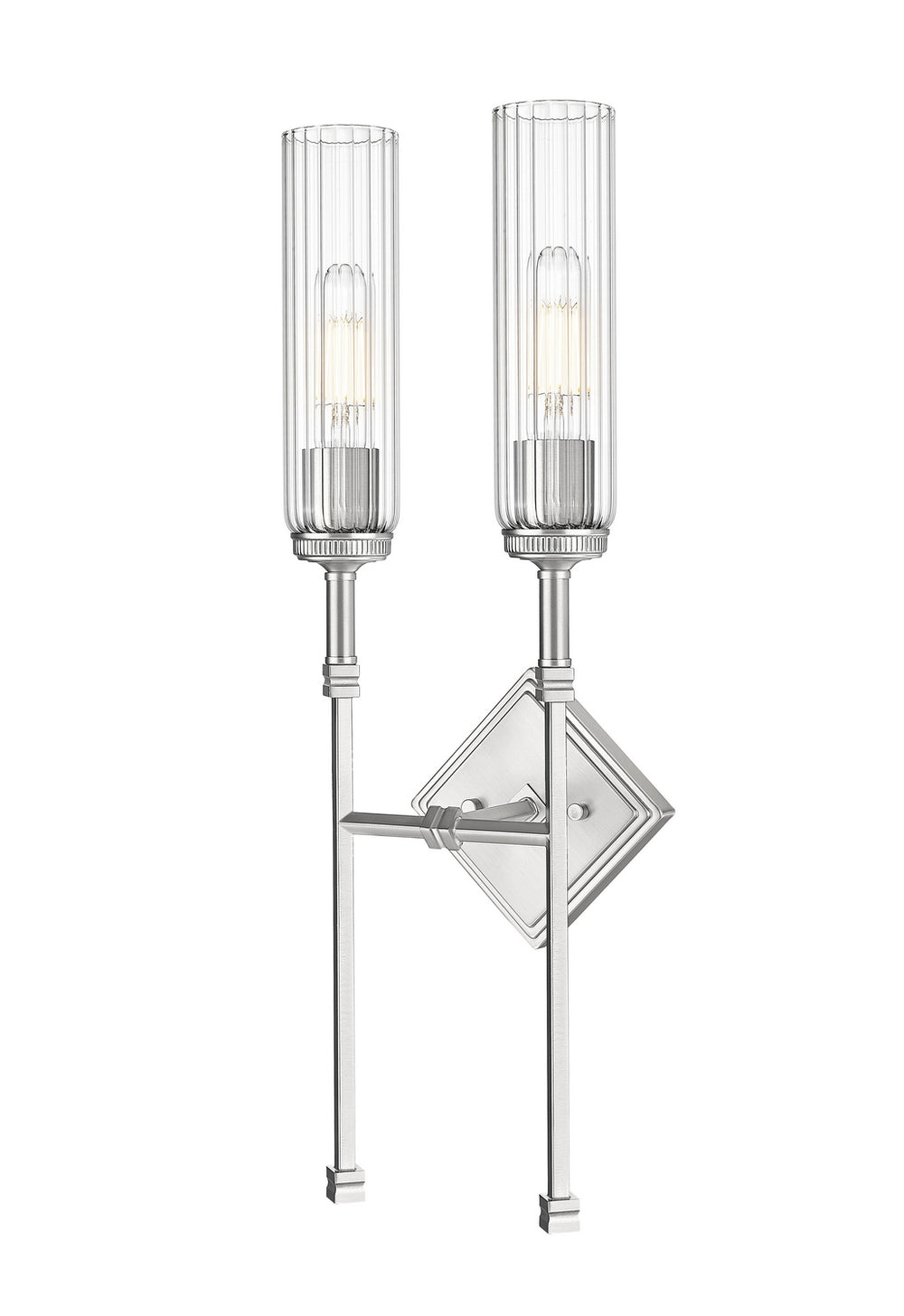 Z-Lite Canada - Two Light Wall Sconce - Esme - Brushed Nickel- Union Lighting Luminaires Decor