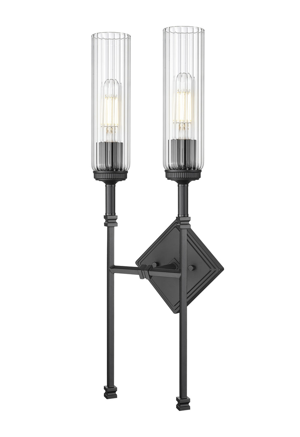 Z-Lite Canada - Two Light Wall Sconce - Esme - Matte Black- Union Lighting Luminaires Decor