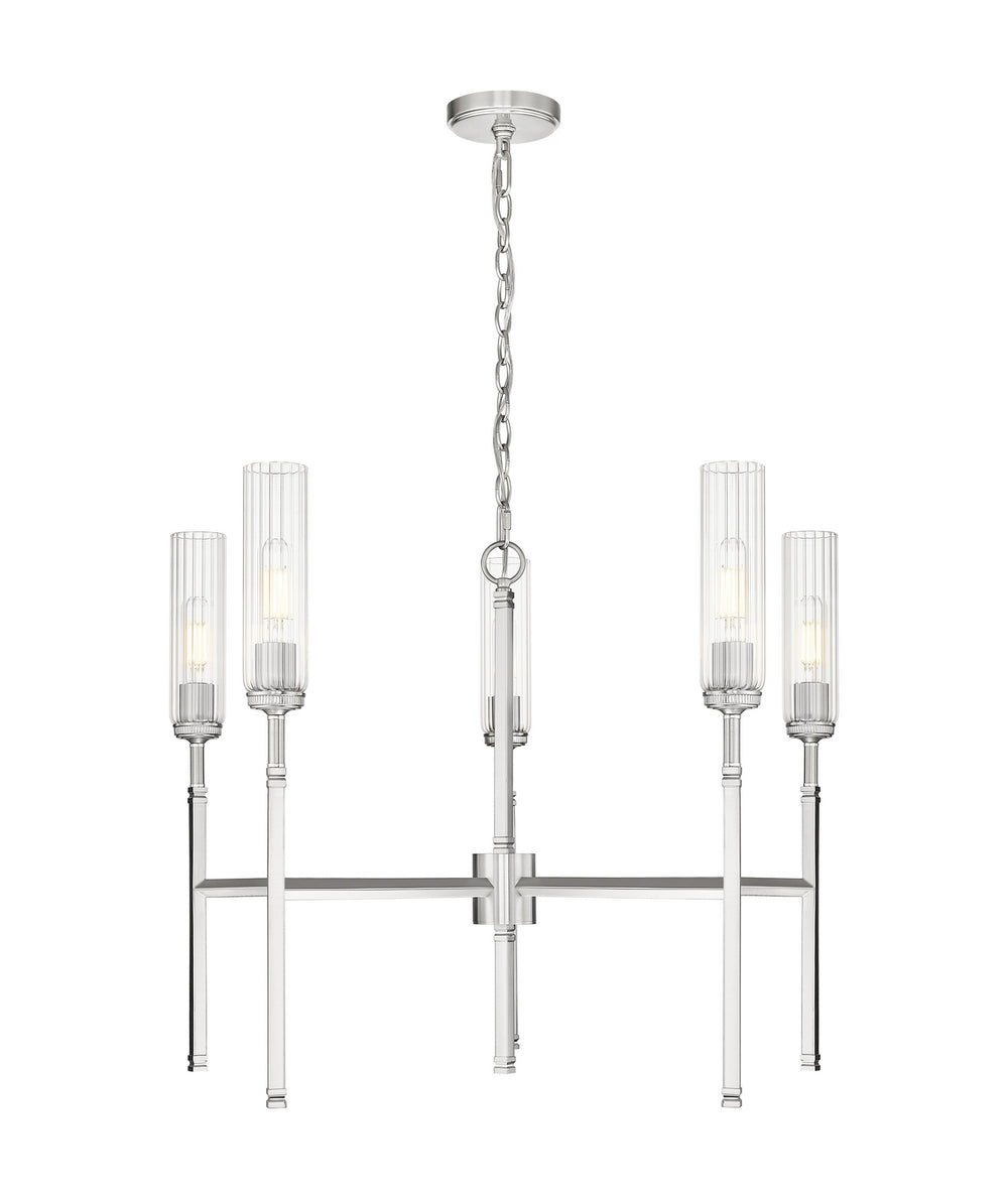 Z-Lite Canada - Five Light Chandelier - Esme - Brushed Nickel- Union Lighting Luminaires Decor