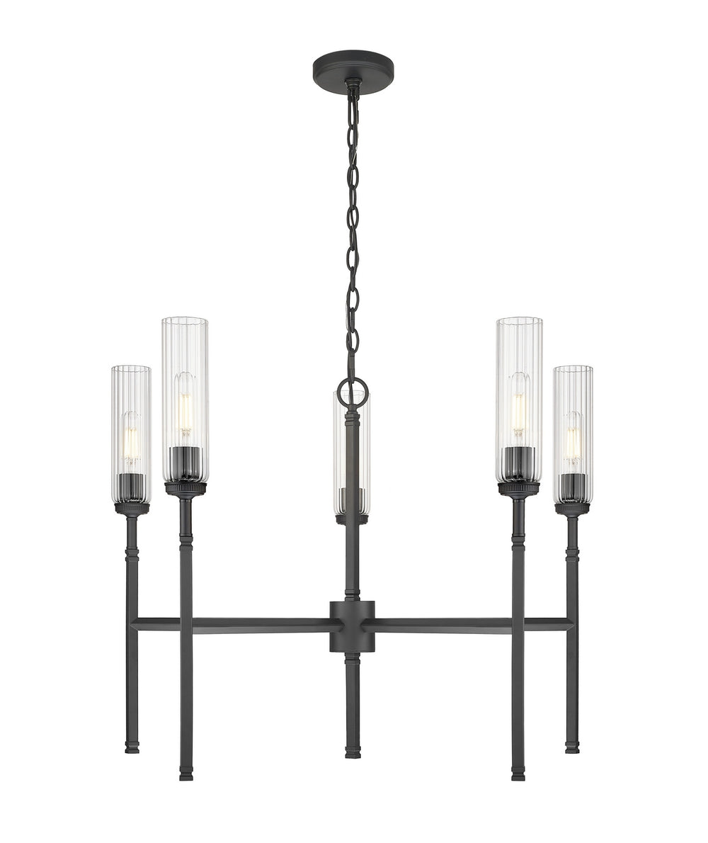 Z-Lite Canada - Five Light Chandelier - Esme - Matte Black- Union Lighting Luminaires Decor