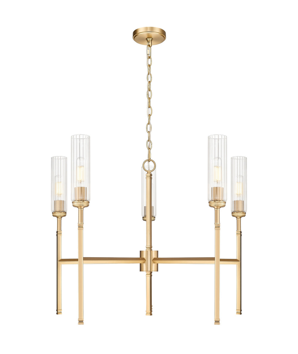 Z-Lite Canada - Five Light Chandelier - Esme - Modern Gold- Union Lighting Luminaires Decor