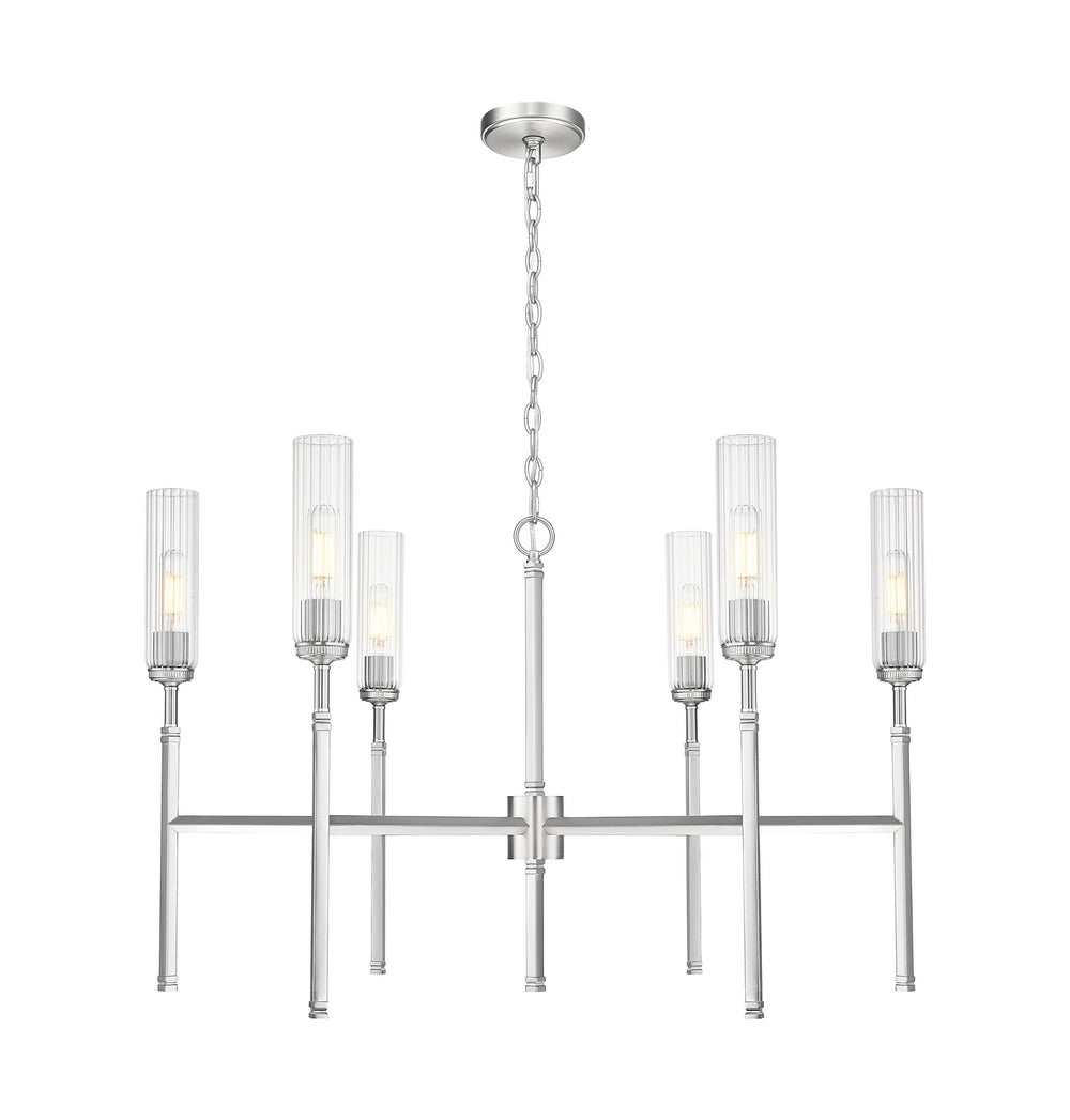 Z-Lite Canada - Six Light Chandelier - Esme - Brushed Nickel- Union Lighting Luminaires Decor