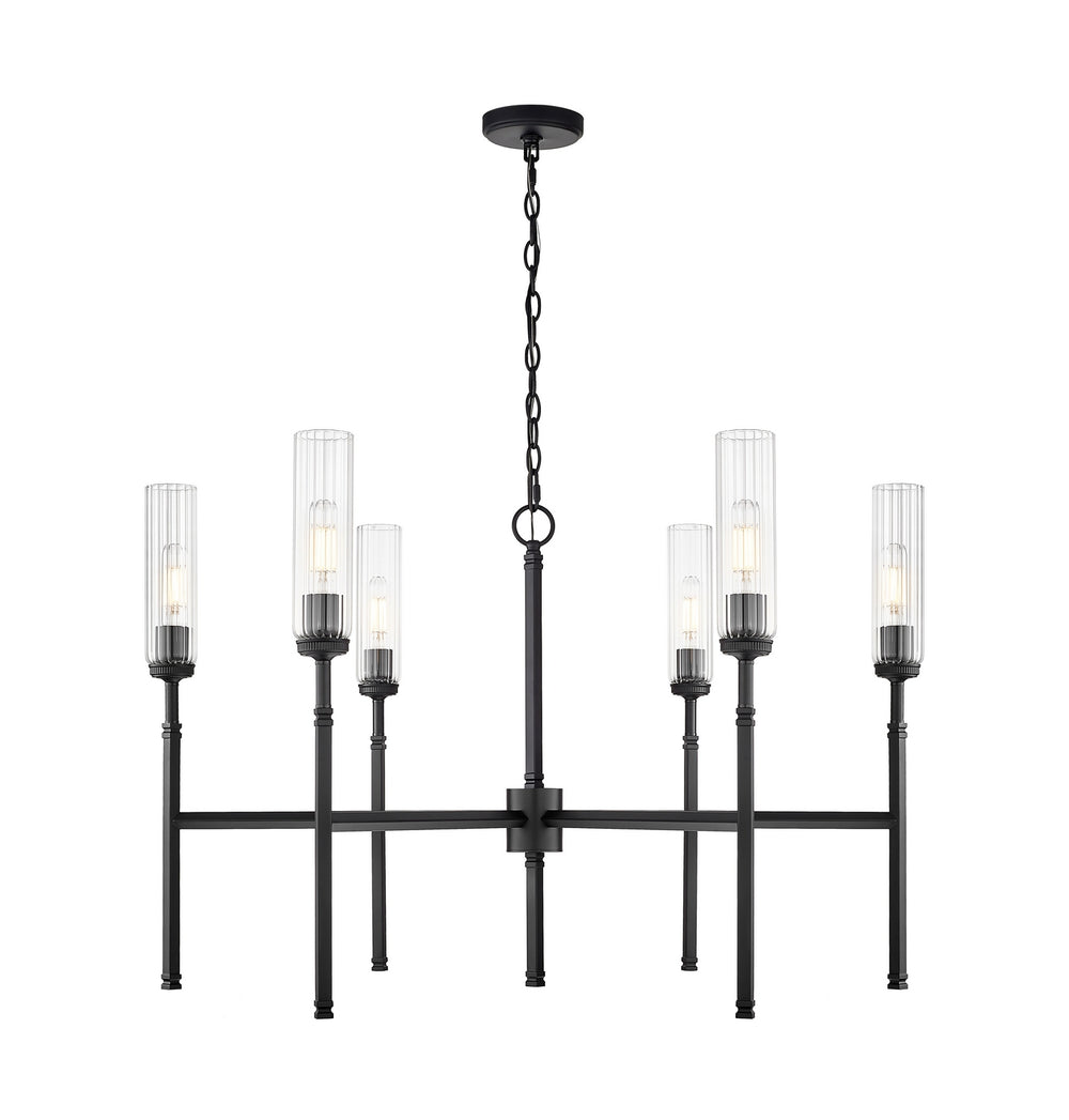 Z-Lite Canada - Six Light Chandelier - Esme - Matte Black- Union Lighting Luminaires Decor