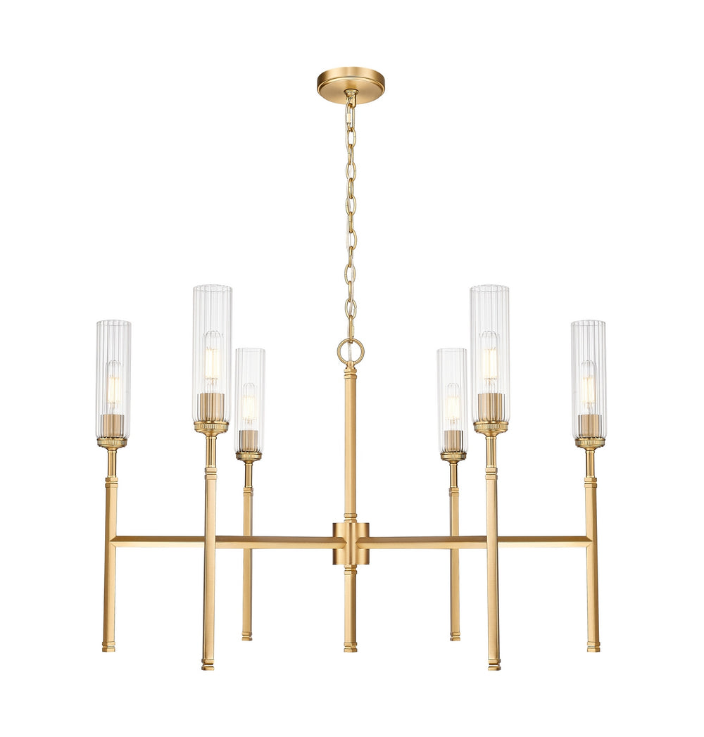 Z-Lite Canada - Six Light Chandelier - Esme - Modern Gold- Union Lighting Luminaires Decor