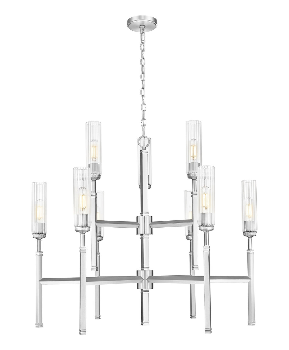 Z-Lite Canada - Nine Light Chandelier - Esme - Brushed Nickel- Union Lighting Luminaires Decor