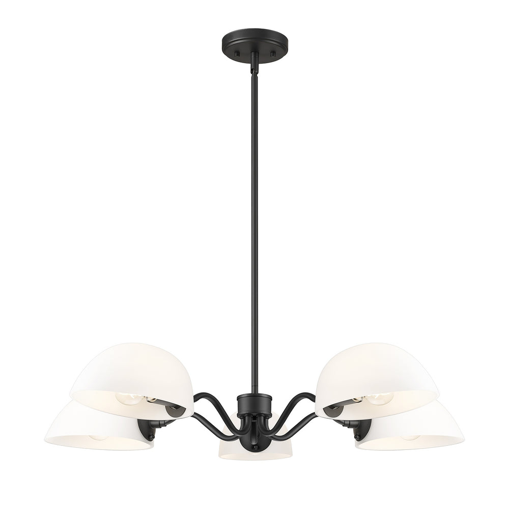 Z-Lite Canada - Five Light Chandelier - Breton - Matte Black- Union Lighting Luminaires Decor