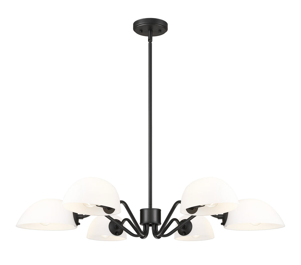 Z-Lite Canada - Six Light Chandelier - Breton - Matte Black- Union Lighting Luminaires Decor