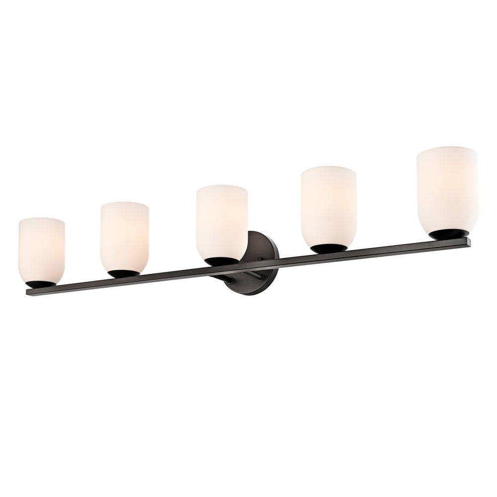 DVI Canada - Five Light Vanity - Ratik - Ebony- Union Lighting Luminaires Decor