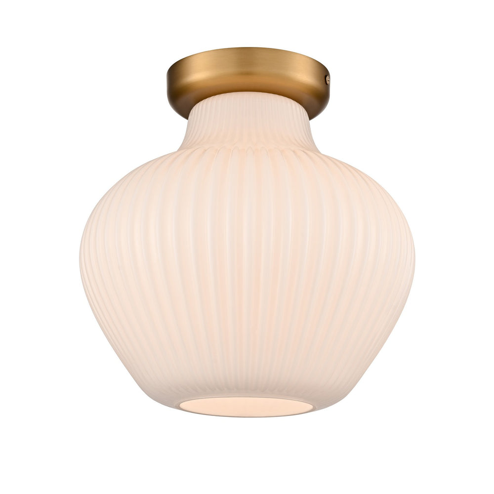 DVI Canada - One Light Flushmount - Notre Dame - Champagne Gold- Union Lighting Luminaires Decor
