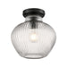 DVI Canada - One Light Flushmount - Notre Dame - Ebony- Union Lighting Luminaires Decor