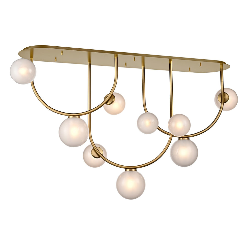 DVI Canada - Nine Light Linear Pendant - Escarpment - Champagne Gold- Union Lighting Luminaires Decor